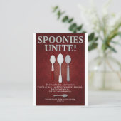 SPOONIES UNITE! (Rood) Briefkaart (Staand voorkant)