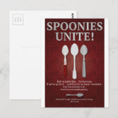 SPOONIES UNITE! (Rood) Briefkaart (Voorkant / Achterkant)