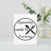 Spooning leidt tot forceren briefkaart (Staand voorkant)