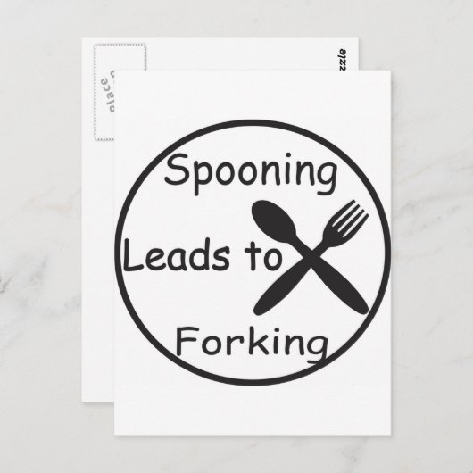 Spooning leidt tot forceren briefkaart (Voorkant / Achterkant)