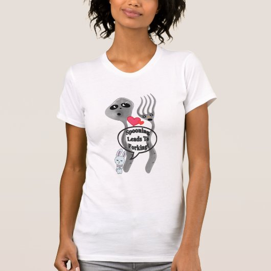 Spooning leidt tot forceren t-shirt (Voorkant)