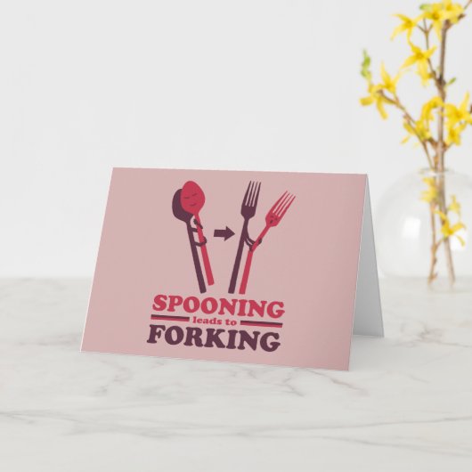 Spooning leidt tot het forken van de Romance van d Kaart (Gele Bloem)