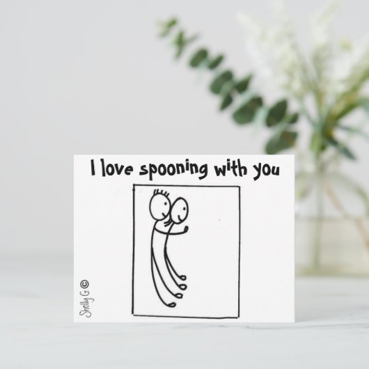 Spooning Love Briefkaarten (Staand voorkant)