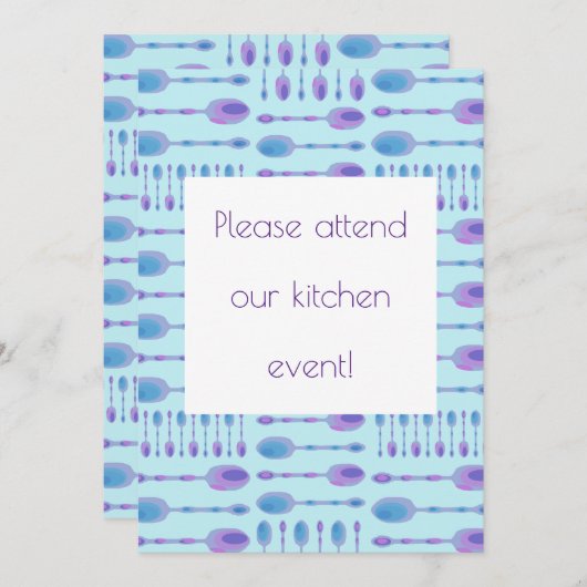 Spoons Kitchen Event Uitnodiging (Voorkant / Achterkant)