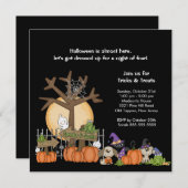 SPOOOKY Halloween Scene Halloween Party Invitation Kaart (Voorkant / Achterkant)