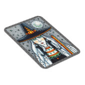 SPOOOKY HALLOWEEN WITCH, MET ZWARTE CAT JEWELERY MAGNEET (Rechterzijde)