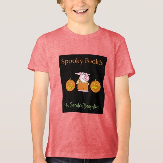SPOOOKY POOKIE van Sandra Boynton Tri-Blend Shirt (Voorkant)
