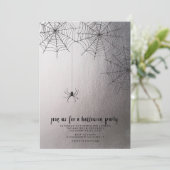 SPOOOKY SPIDER HALLOEEN-partijuitnodiging Kaart (Staand voorkant)