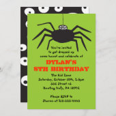 SPOOOKY SPIDER Halloween Birthday Party Invision Kaart (Voorkant / Achterkant)