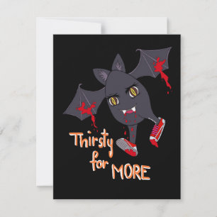 Spoopy Bat Halloween-kaart Feestdagenkaart