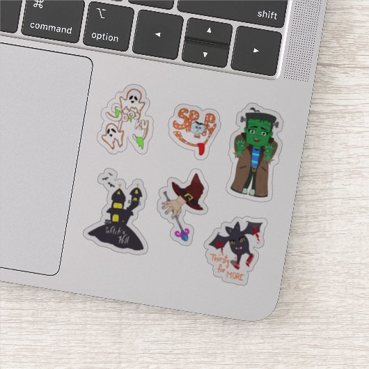 Spoopy Cute Halloween set van 6 verschillende stic Sticker (Detail)