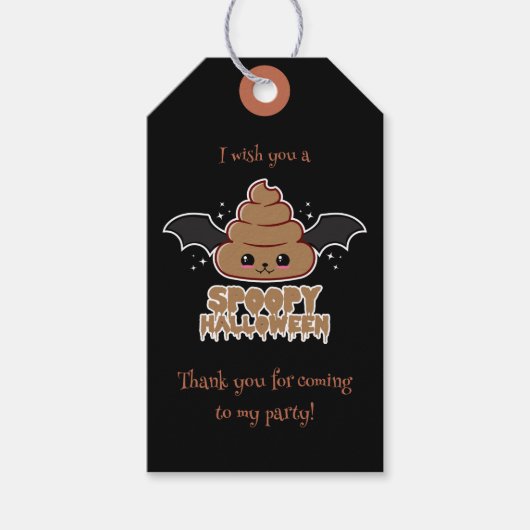 Spoopy Halloween Kawaii Cadeaulabel (Voorkant)