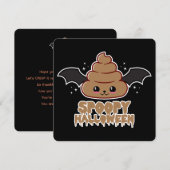 Spoopy Halloween Kawaii Feestdagenkaart (Voorkant / Achterkant)