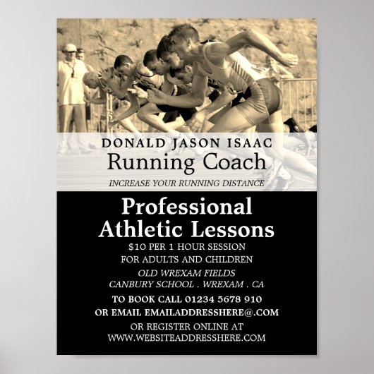 Spoor, Atletiekles Adverteren Poster (Voorkant)