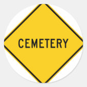 Spoor begraafplaats ronde sticker (Voorkant)
