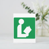 Spoor bibliotheek briefkaart (Staand voorkant)