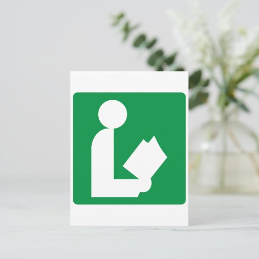 Spoor bibliotheek briefkaart (Staand voorkant)