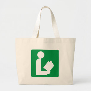 Spoor bibliotheek grote tote bag