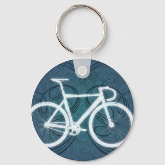 Spoor Bike - blauw tattoo Sleutelhanger (Voorkant)