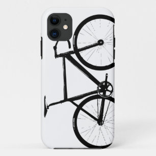 Spoor Bike - zwart op wit iPhone 11 Hoesje
