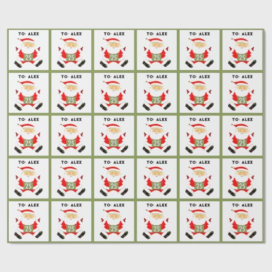 Spoor en feestkerst cadeaupapier (Vlak)