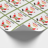 Spoor en feestkerst cadeaupapier (Hoek)