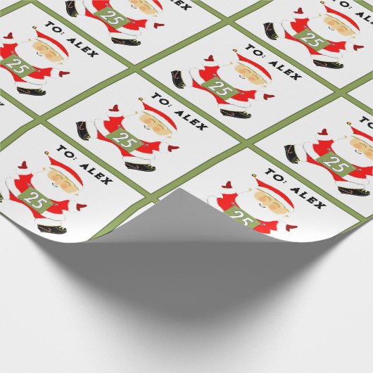 Spoor en feestkerst cadeaupapier (Hoek)