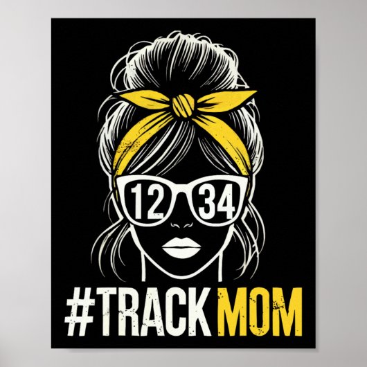 Spoor en veld moeder atleet loper Moederdag 1 Poster (Voorkant)