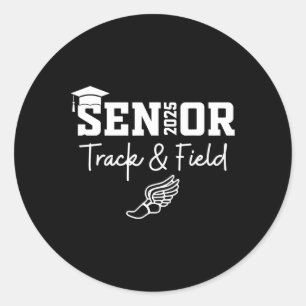 Spoor en veld Senior CL van 2025 Afstuderen Gradu Ronde Sticker