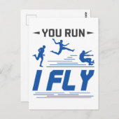 Spoor en Veldboeg Lang Je runt I Fly Briefkaart (Voorkant / Achterkant)