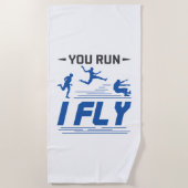 Spoor en Veldboeg Lang Je runt I Fly Strandlaken (Voorkant)