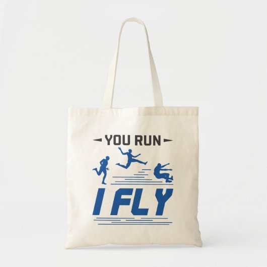 Spoor en Veldboeg Lang Je runt I Fly Tote Bag (Voorkant)