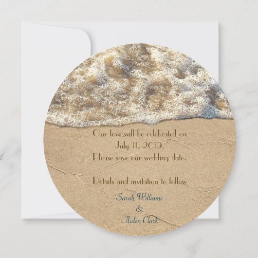 Spoor hart-sparen de Datum Save The Date (Achterkant)