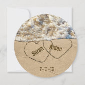 Spoor hart-sparen de Datum Save The Date (Voorkant)