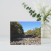 Spoor in de herfst briefkaart (Staand voorkant)