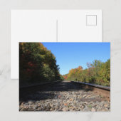 Spoor in de herfst briefkaart (Voorkant / Achterkant)