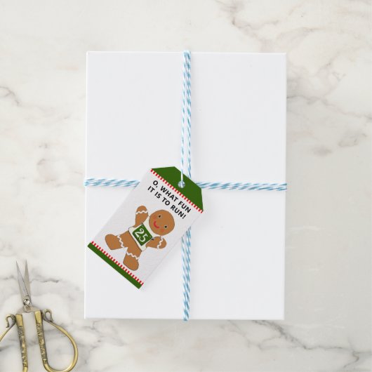 Spoor met kerstritten en veld cadeaulabel (Met Touw)