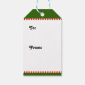 Spoor met kerstritten en veld cadeaulabel (Achterkant)