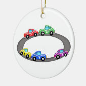 Spoor op rijwielsporen keramisch ornament (Links)