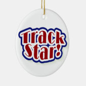 Spoor Star Tshirts en cadeaus Keramisch Ornament (Rechts)