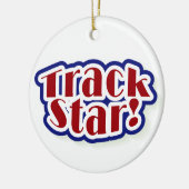 Spoor Star Tshirts en cadeaus Keramisch Ornament (Links)