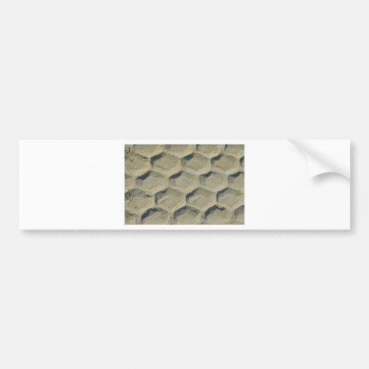 spoor van de band in het zand bumpersticker (Voorkant)