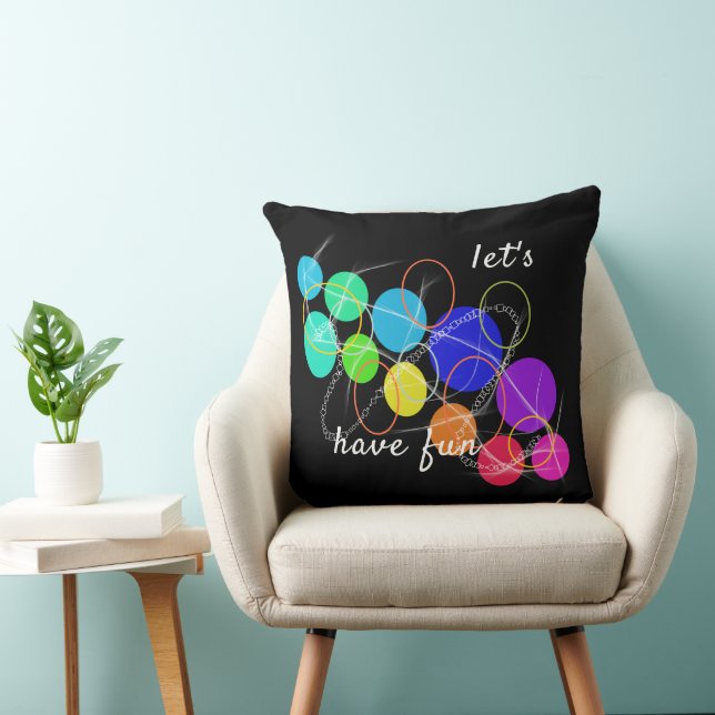 spoor van de kleurrijke cirkel kussen (Stoel)