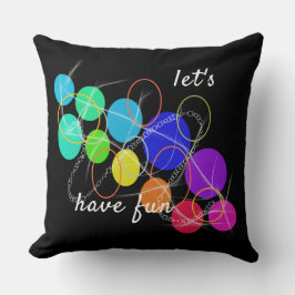 spoor van de kleurrijke cirkel kussen