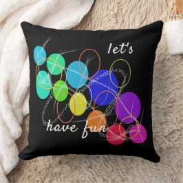 spoor van de kleurrijke cirkel kussen