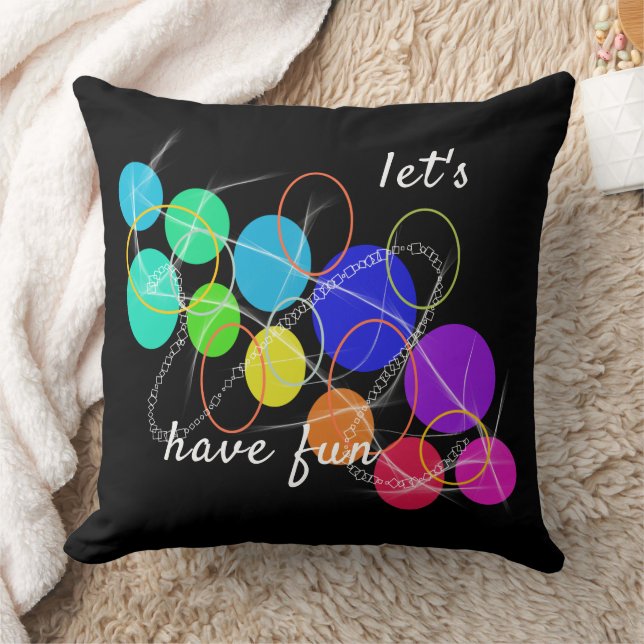 spoor van de kleurrijke cirkel kussen (Deken)