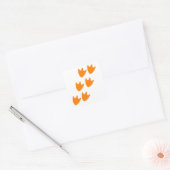 Spoor van Duck's Feet Vierkante Sticker (Envelop)