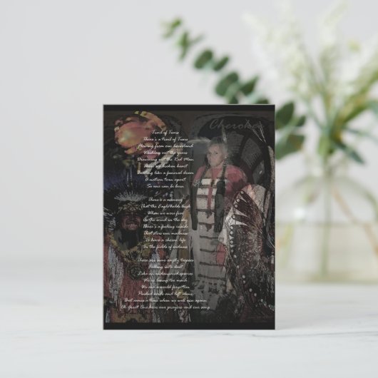 spoor van tranen briefkaart (Staand voorkant)