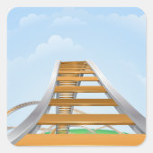 Spoorbaan Vierkante Sticker (Voorkant)