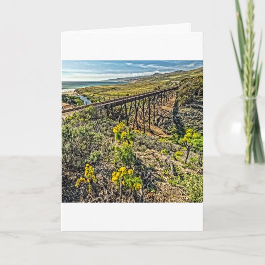 Spoorbrug bij Jalama Beach Kaart (Voorkant)